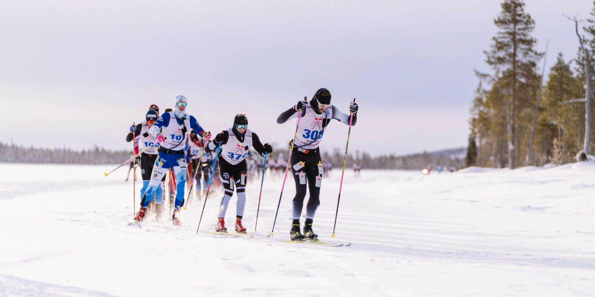 Skidåkare kör Nordenskiöldsloppet