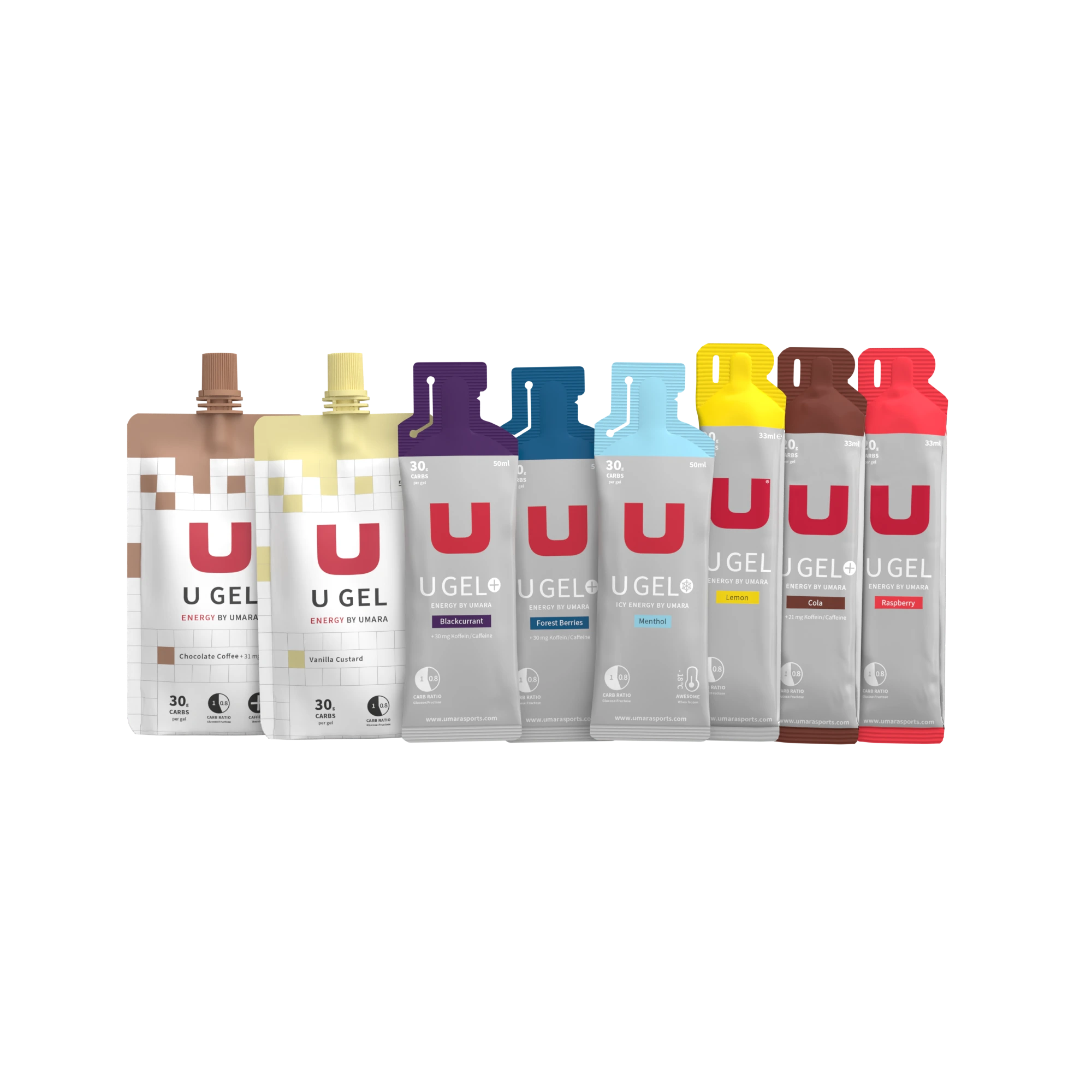 Gelpaketet 8 x U Gel i blandade smaker