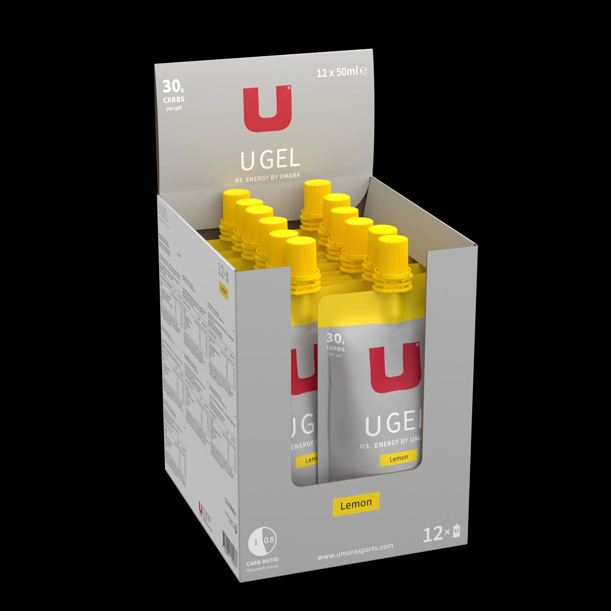 U Gel - Screw Cap (30g Carbs) Lemon (12-pack)