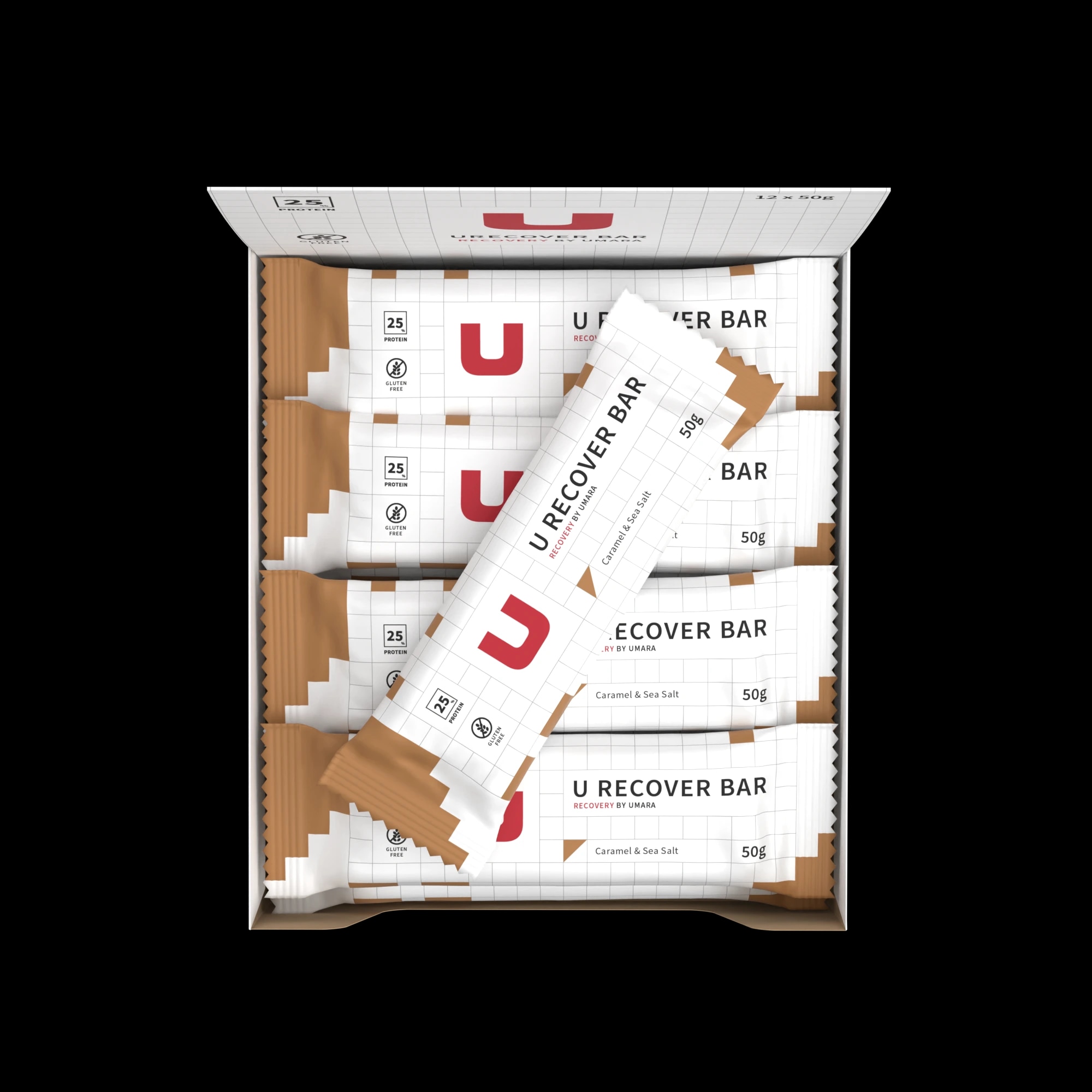 U Recover Protein Bar Caramel & Sea Salt (12-pack)
