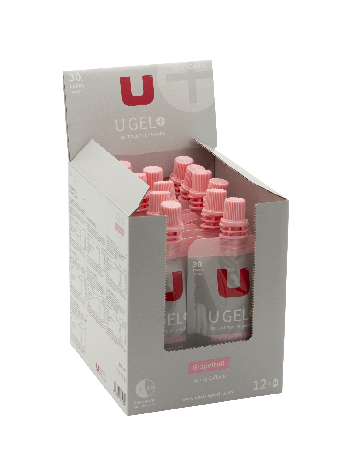 U Gel - Schraubverschluss Traube+Koffein (12 Stück)