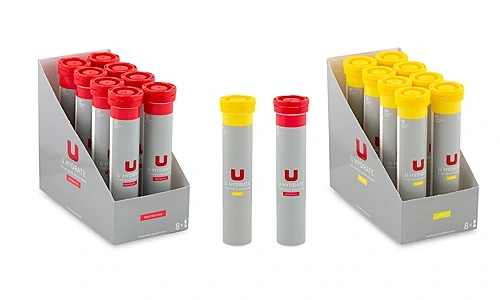 U Hydrate - Brusande elektrolytdryck med smak av Citron eller Bär
