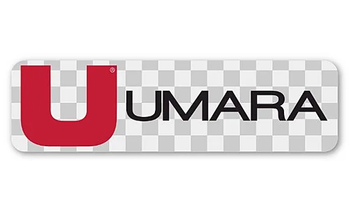 Umara Klistermärken - Röd/svart avlång (25x7cm)