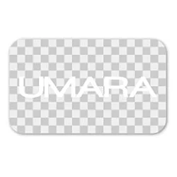 Umara Klistermärken - Vit liten text (5x3cm)