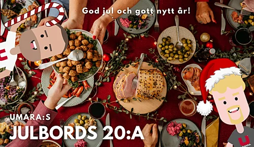 God Jul och gott nytt år önskar Umara - Med julbords 20:a!