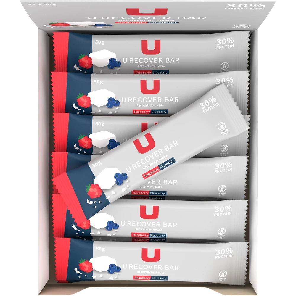 U Recover Protein bar - Raspberry / Blueberry (12x50g)